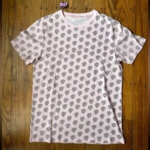 Anti social, social club, pink T-shirt all over print size Large